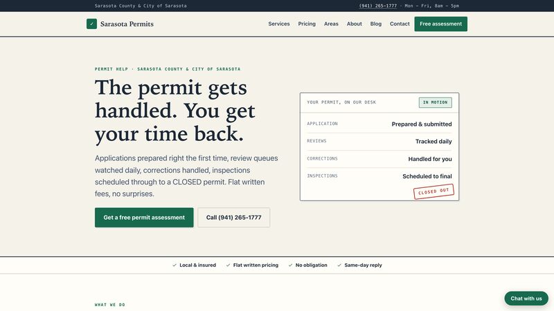 Sarasota Permits homepage